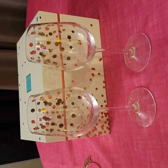 NWT Kate Spade nesting box with wine glasses - Picture 3 of 4